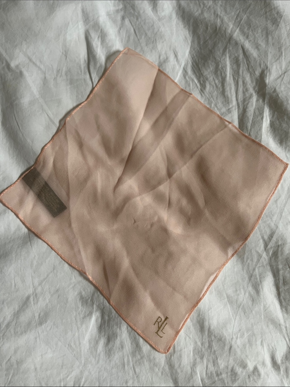 Lauren Ralph Lauren Vintage Blush Pink Silk suit pocket square